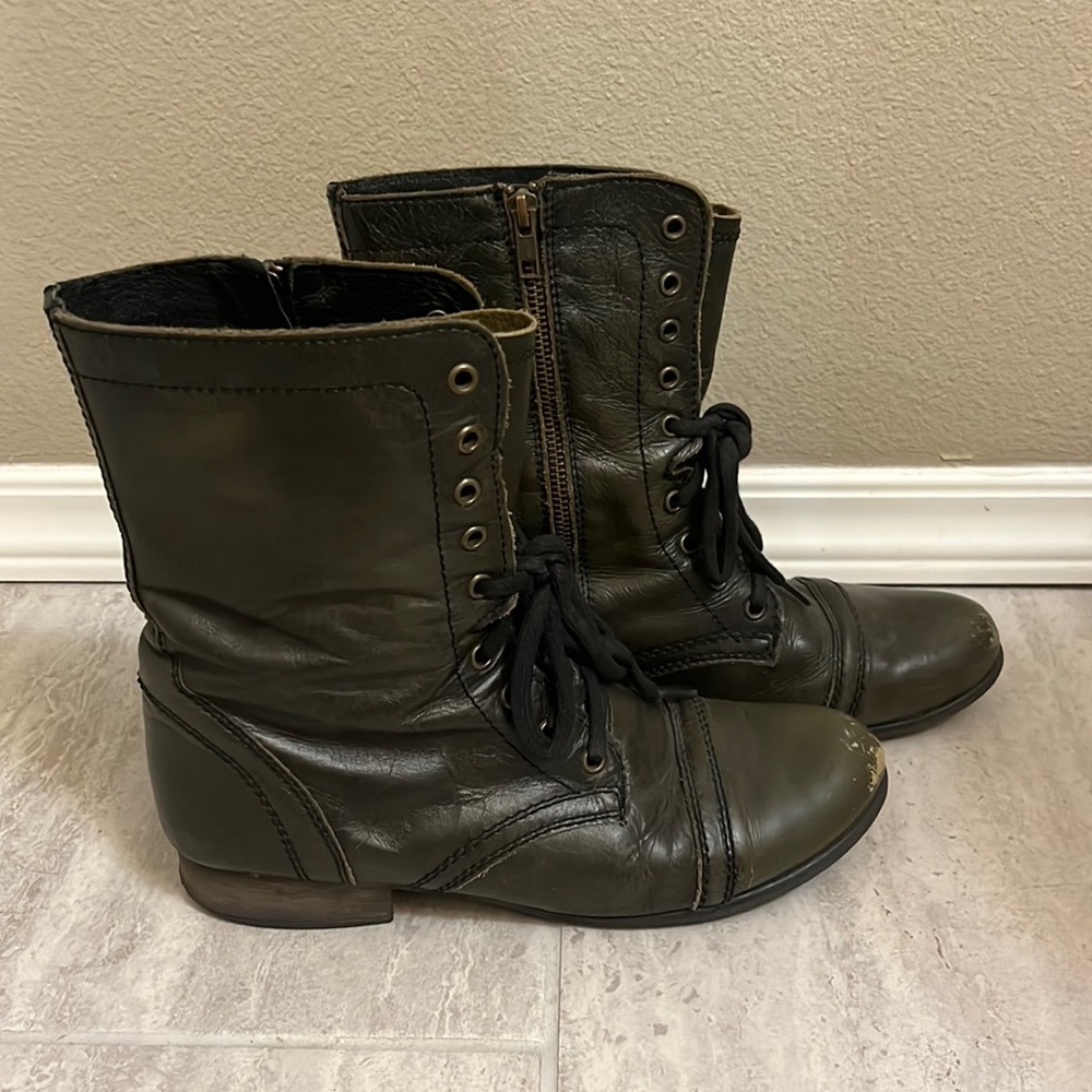 Steve Madden Olive Troopa Boots Size 10